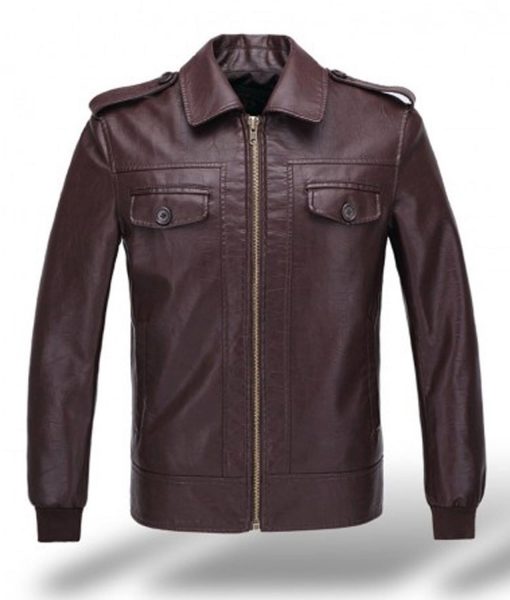 Avenger Steve Rogers Brown Leather Jacket