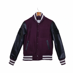 Browny Style Letterman Bomber Leather Jacket