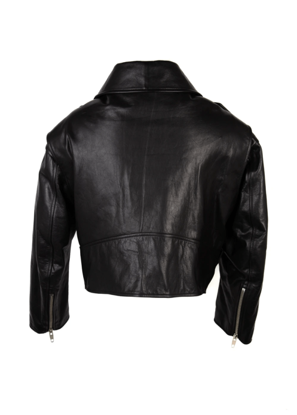 Balenciagas Sizing Black Leather Jacket