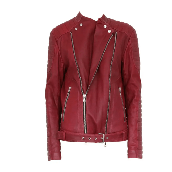 Balmains Red Leather Jacket