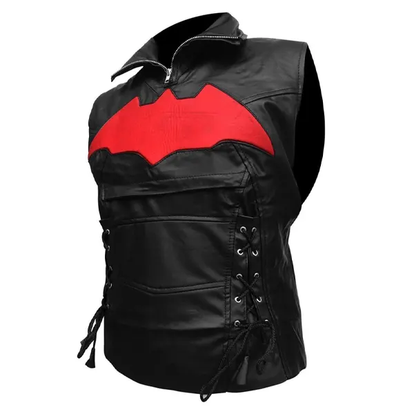 Batman Arkham Knight Black Leather Vest