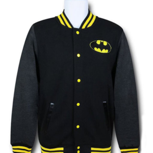 Batman Black Classic Logo Varsity Jacket