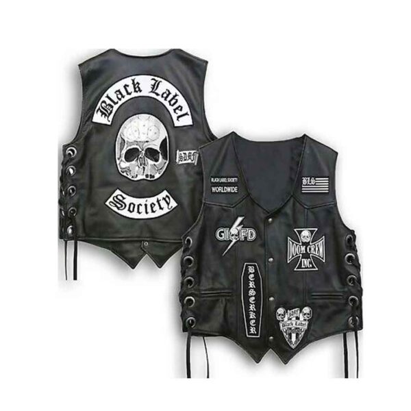 Black Labels Society Leather Vest