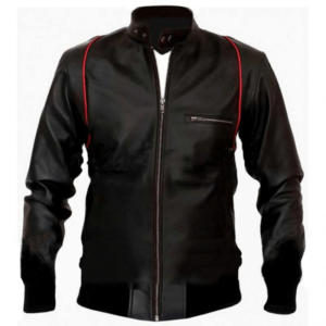 Biker Style Black Slimfit Leather Jacket