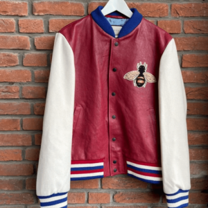 Blind For Love Bee Varsity Leather Jacket