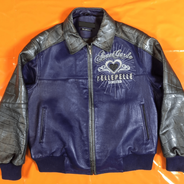 Blue Pelle Pelle Leather Jacket