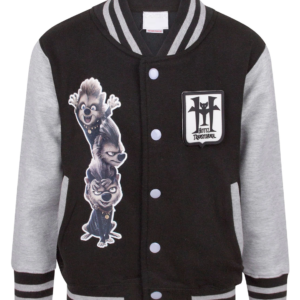 Boys Grey Long Sleeve Varsity Jacket