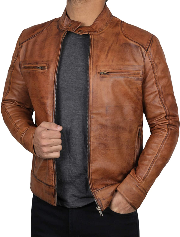 Brown Mens Leather Jacket