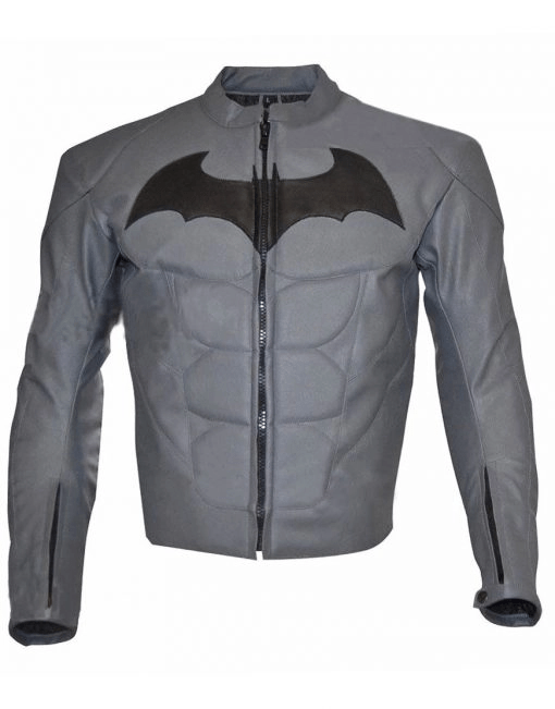 Bruce Wayne Batman Arkham Knight Grey Leather Jacket