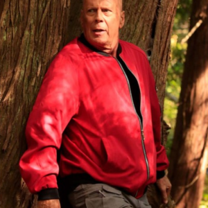 Bruce Willis Apex 2021 Bomber Leather Jacket