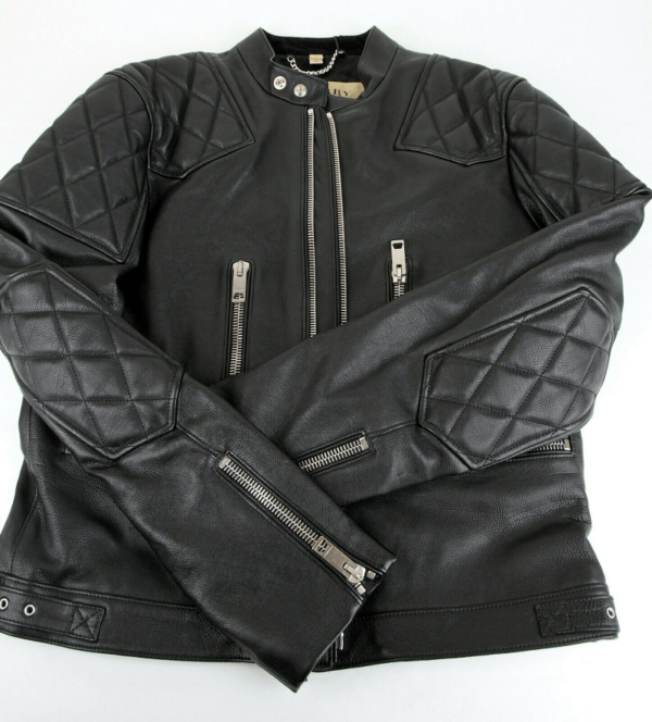 Burberry Quilteds Black Leather Jacket