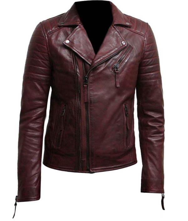 Burgundy Leather Jacket Mens