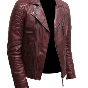 Burgundy Leather Jacket Mens