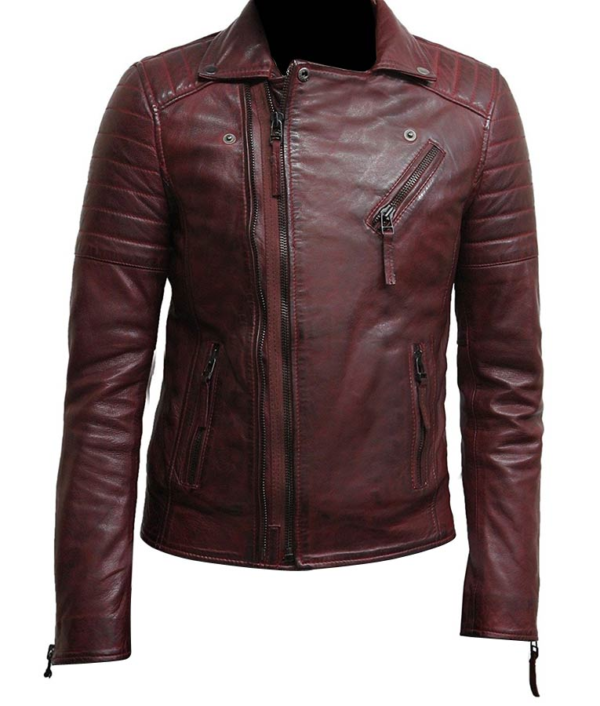Burgundys Leather Jacket Mens