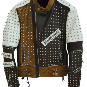 Cafe Racer Studded Leather Jacket
