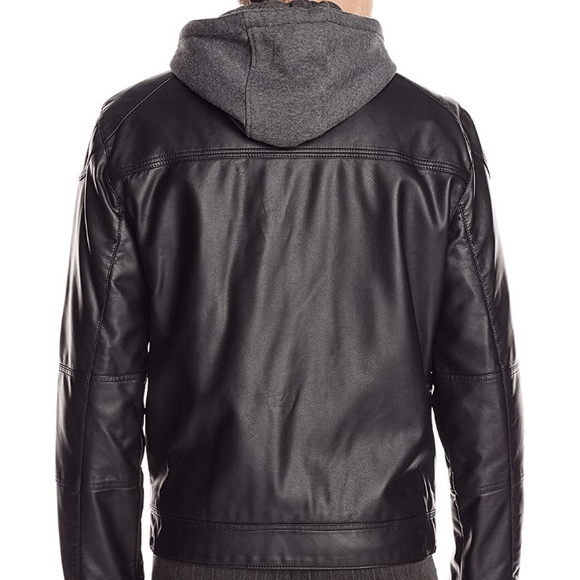 Calvin Klein Hooded Leather Jacket - Right Jackets