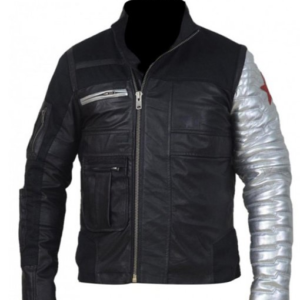 Captain America Winter Soldier Silver Sleeves Jacket