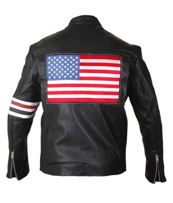 Captain Americas Easy Rider Black Leather Jacket