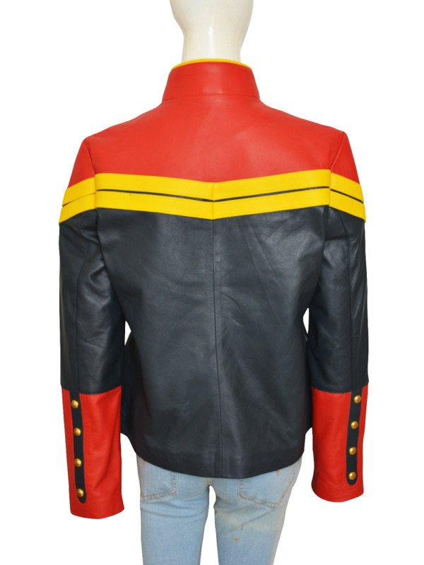 Captain Marvels Leather Jacket Back