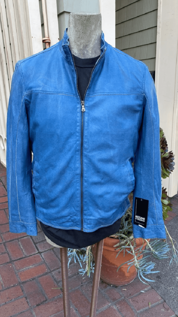 Carolina Blue Leather Jacket