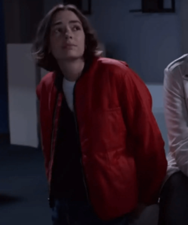 Casey Gardner Atypical Brigette Lundy-Paine Red Bomber Jacket