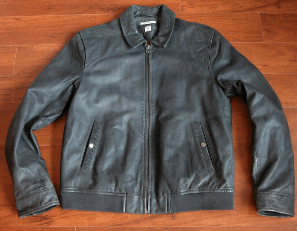 Charcoal Leather Jacket