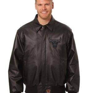 Chicago Bulls Full Leather Black JacketChicago Bulls Full Leather Black Jacket