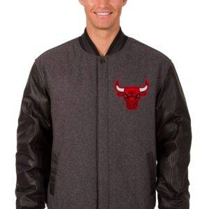 Chicago Bulls Wool & Leather Reversible Jacket