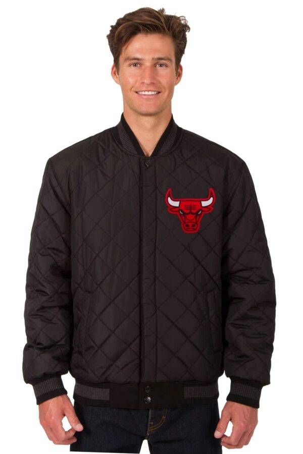 Chicago Bulls Wool Leather Reversibles Jackets