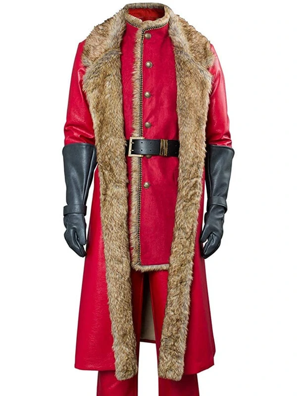 Christmas Chronicless Kurt Russell Shearling Trench Coat