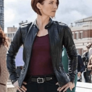 Chyler Leigh Supergirl Alex Danvers Black Leather Jacket