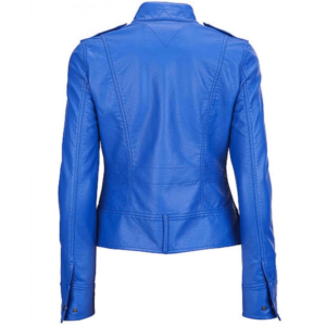 Cobalt Blue Leather Jacket