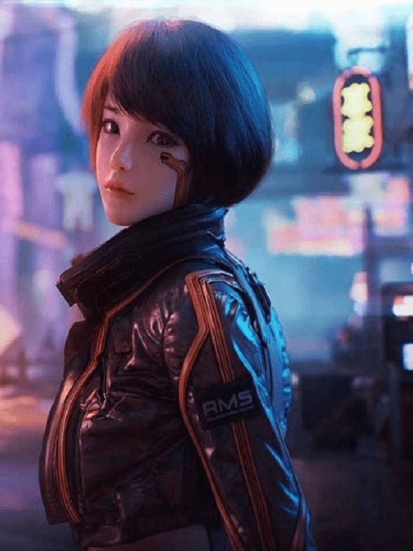 Cyberpunk 2077 Syn Video Game Black Leather Jacket
