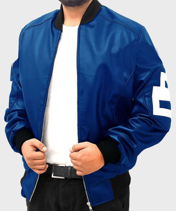 David Puddy Seinfeld 8 Ball Bomber Leather Jacket