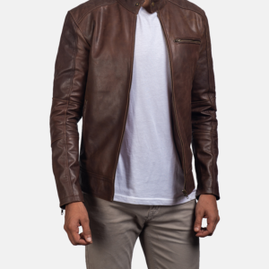 Dean Brown Biker Leather Jacket