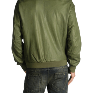 Diesel Green Leather Jacket