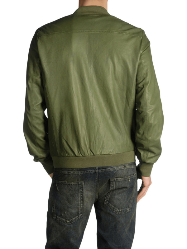 Diesel Green Leather Jacket