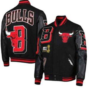 Chicago Bulls 6x NBA Finals Champions Mash Up Capsule Varsity Jacket