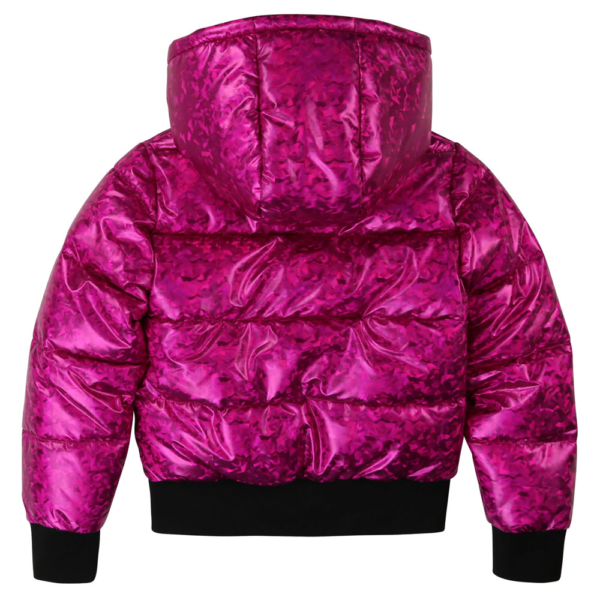 Dkny Girls Holographic Fuchsia Pinks Coat