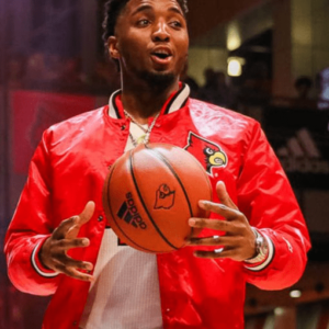 Donovan Mitchell Red Bomber Polyester Jacket