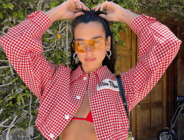 High-Class Check Dua Lipa Cotton Jacket - Image 2