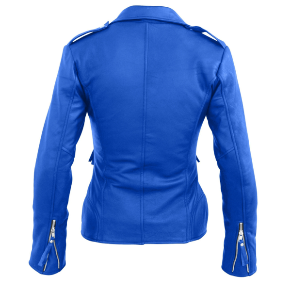 Electric Blue Leathers Jacket