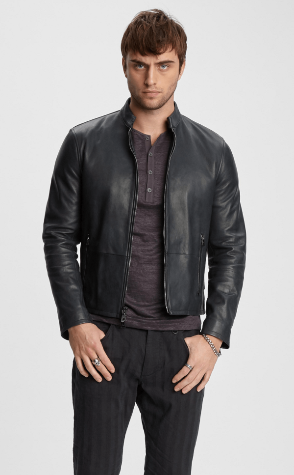 Faded Black Leather Jacket