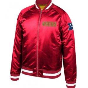 Faithful To The Bay 49ers Red Satin Jacket