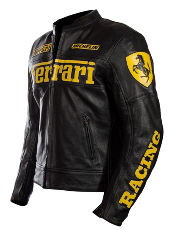 Ferrari Motorcycle Leather Jacket