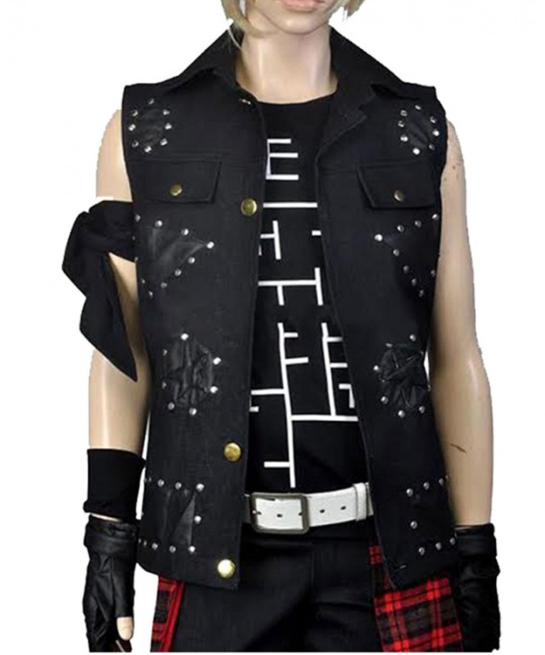 Final Fantasy Xv Prompto Argentum Black Studded Vest