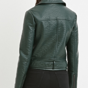 Forever 21 Green Leather Jacket