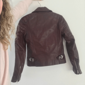 Gap Oxblood Leather Moto Jacket
