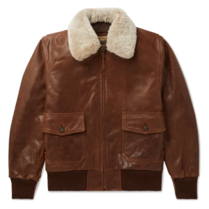 Golden Bear Westwood Shearling-trimmed Leather Jacket