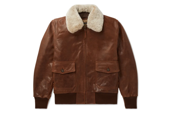 Golden Bear Westwood Shearling-trimmed Leather Jacket